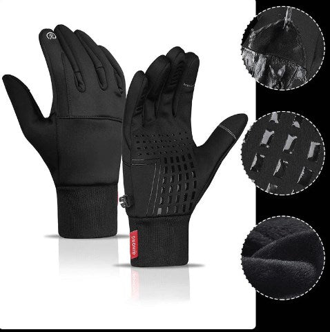 Vintervärmande vattentäta handskar med pekskärm