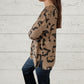 Långärmad T-shirt med tryck i italiensk djurstil för kvinnor